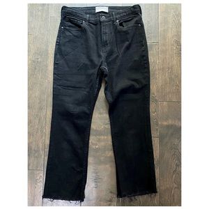 Everlane black kick crop flare jeans, 29